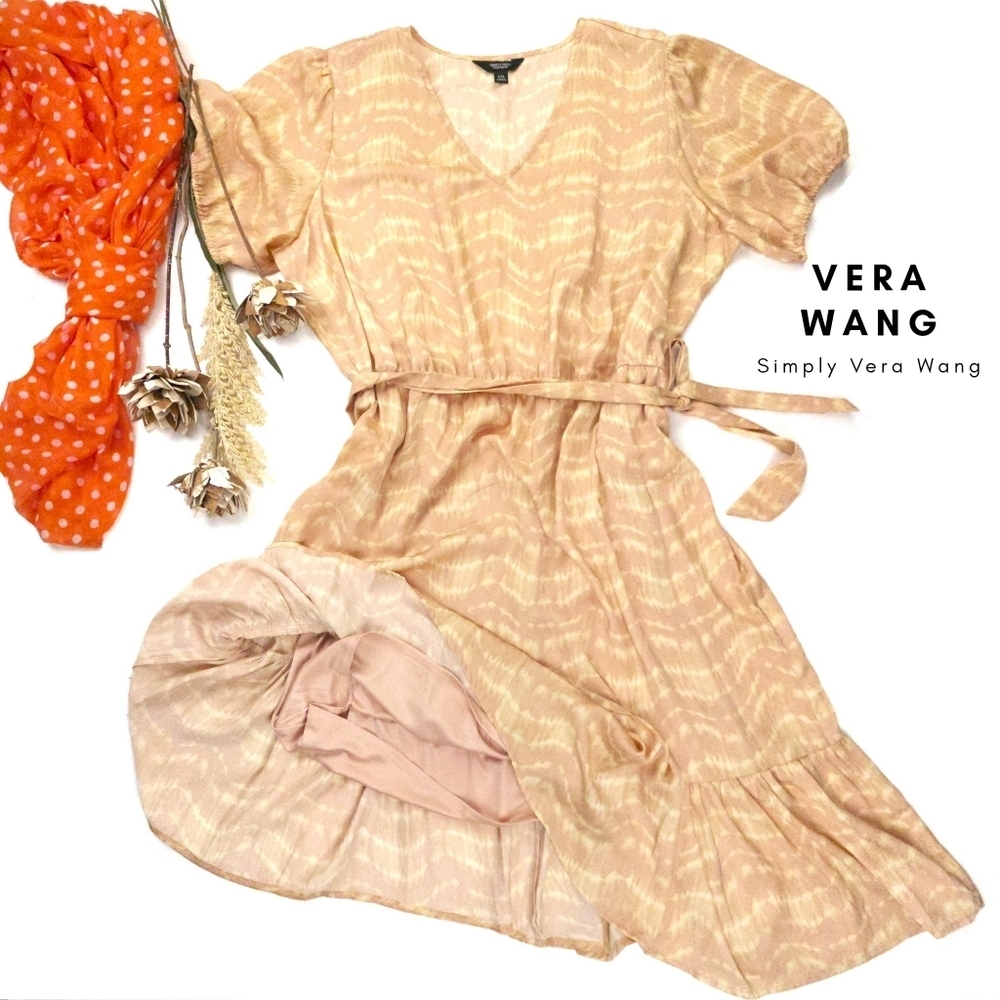 New Vera Wang Simply Vera Beige Cream Dress Sz XXL